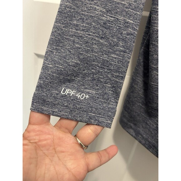 Nike Swim Dri-FIT Hydroguard Mens Midnight Heather Navy Blue Size Large UPF 40+ - Picture 6 of 6